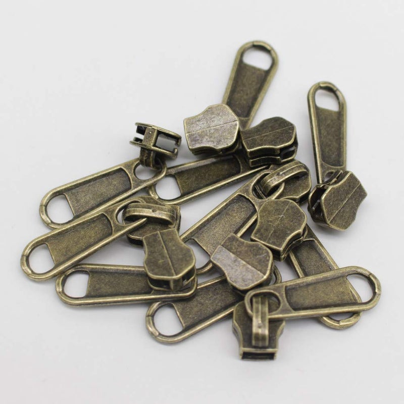 YaHoGa #5 Metal Zippers by The Yard Bulk 4 Yards + 10 pcs Sliders for Bags DIY Sewing Tailor Crafts (Anti-Brass Teeth) - Image 4